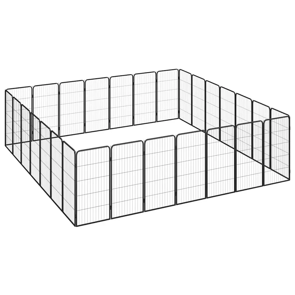 Dog Playpen Indoor Outdoor Exercise Pen 28 Panel Black