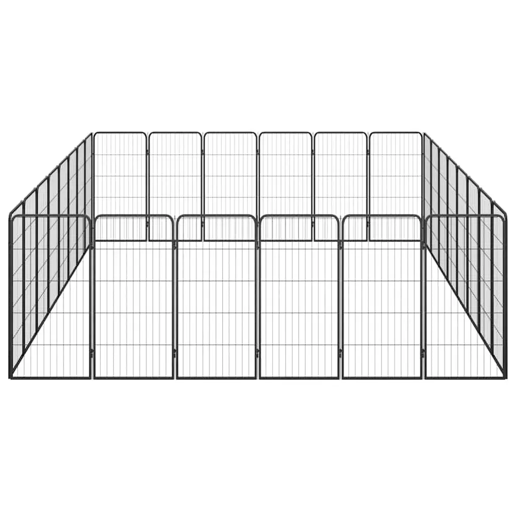 Dog Playpen Indoor Outdoor Exercise Pen 28 Panel Black