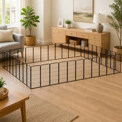 Specifications for 40-Panel Black Steel Dog Playpen