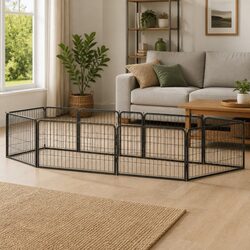 Specifications of 8-Panel Dog Playpen: 100 x 50 cm, Steel