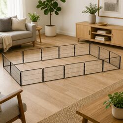16-Panel Dog Playpen: Dimensions and Materials Overview