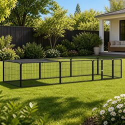 Specifications of 8-Panel Dog Playpen Black 100x50 cm