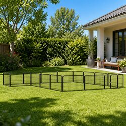 16-Panel Dog Playpen Specifications: 100x50 cm, Steel