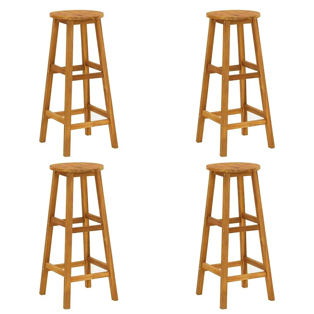 5 Piece Garden Bar Set Outdoor Patio Bistro Table Stools Brown