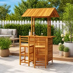 Specifications of 3 Piece Garden Bar Set in Brown Wood