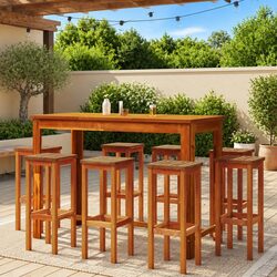 Specifications of 9-Piece Outdoor Bar Set in Brown