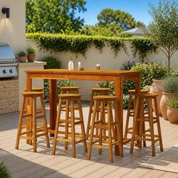 Specifications of the 9 Piece Garden Bar Set in Brown