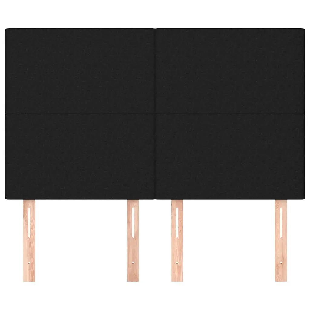 Fabric Headboard Bedroom Adjustable Height Black 144W x 5D x 118128H cm