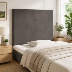 Specifications of Dark Grey Velvet Headboard with Legs