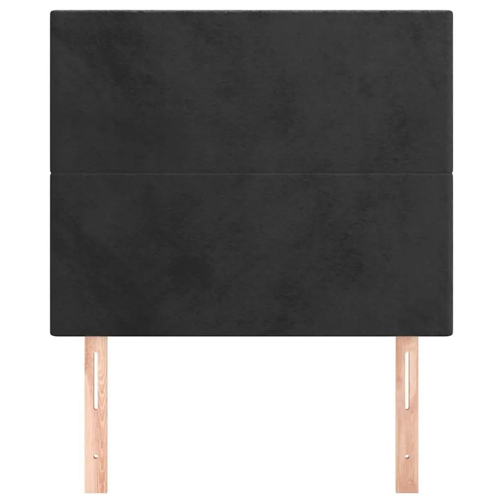 Adjustable Headboard Velvet Support for Bed Frame 100cm Width 118cm Height Black