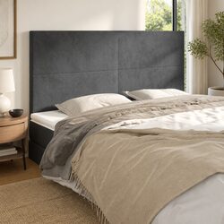 160cm Grey Velvet Headboard: Specs and Features