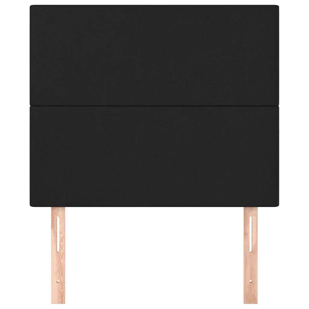 Headboard Black 80x5x118/128 cm Faux Leather Bedroom Furniture Bed Support