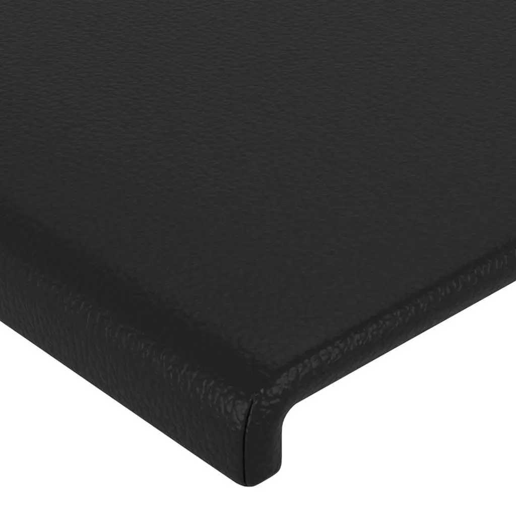 Headboard Black Faux Leather Adjustable Height Bedroom Furniture Support 100cm