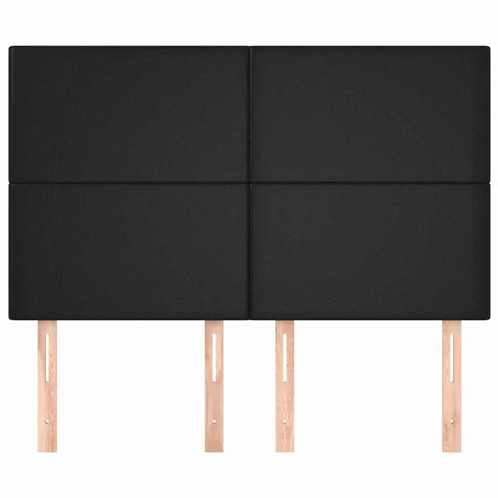 Headboard Black Bedroom Faux Leather 144x5x118128 cm