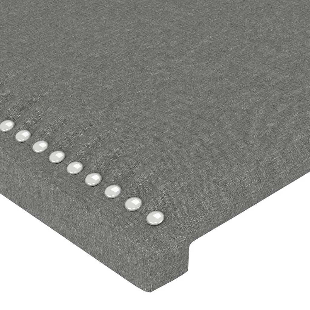 Headboard Dark Grey Fabric Upholstered Bed Head with Wooden Legs Adjustable