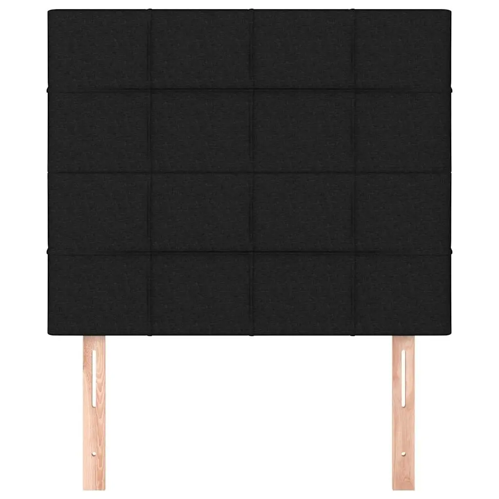 Fabric Headboard for Bedroom Adjustable Height Black 80 x 5 x 118/128 cm