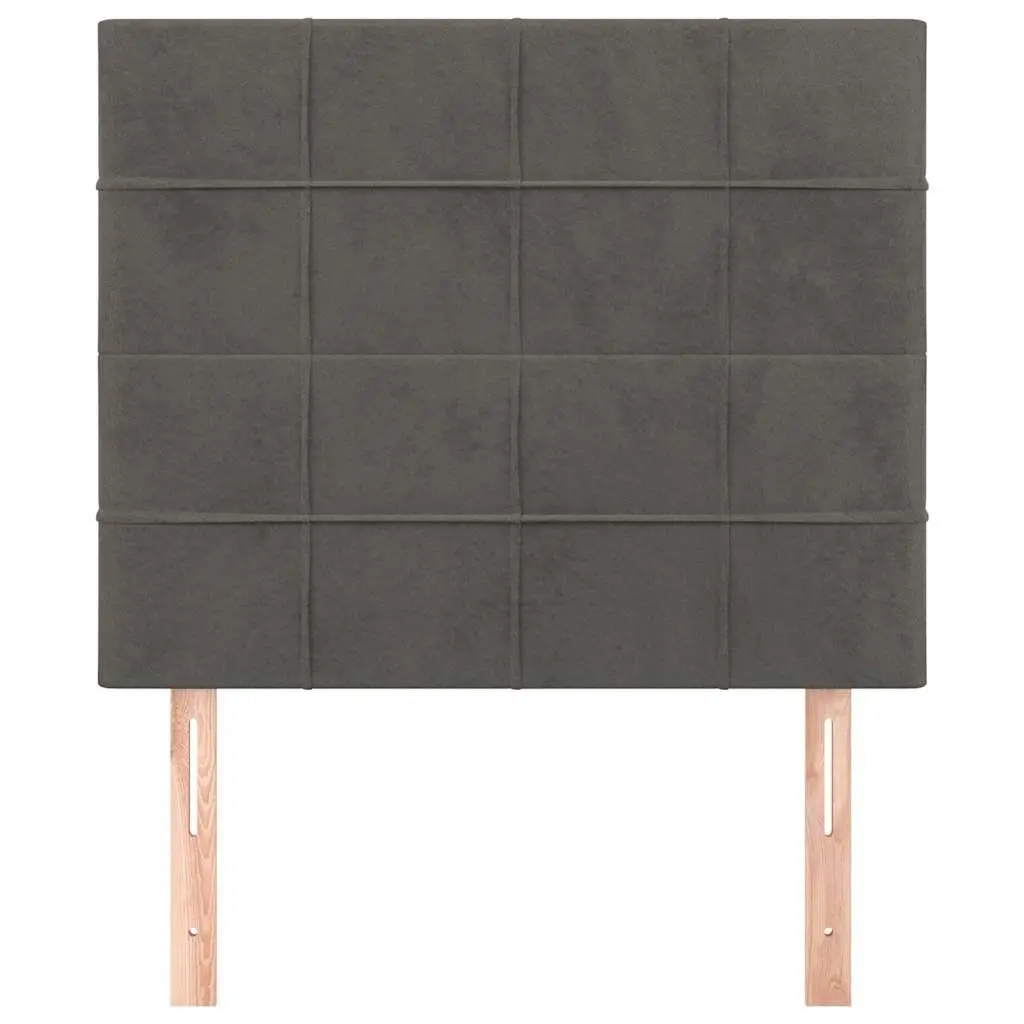Velvet Headboard for Bedroom Dark Grey Adjustable Height 80 x 5 x 118/128 cm