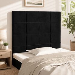 Black Velvet Headboard Dimensions: 80W x 5D x 118/128H cm