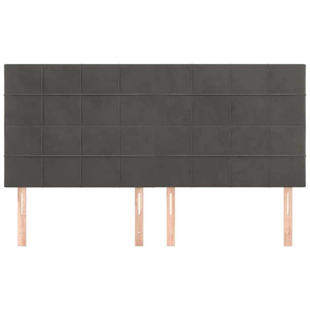 Headboard Dark Grey Velvet Bedroom Furniture 200x5x118128 cm