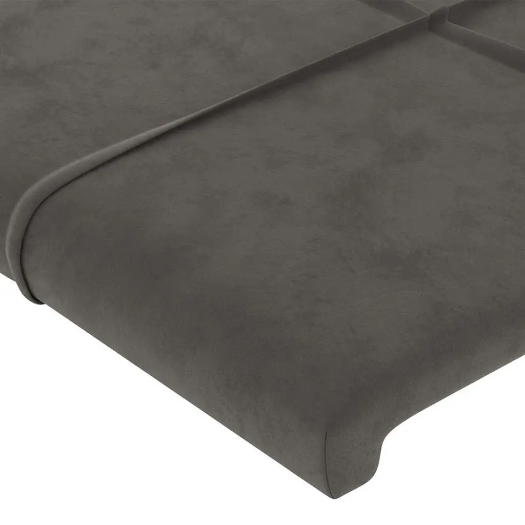 Headboard Dark Grey Velvet Bedroom Furniture 200x5x118128 cm