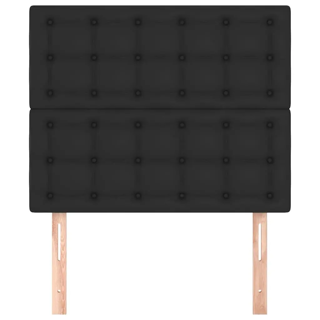 Black Faux Leather Headboard