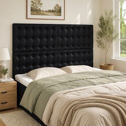 Specifications of Black Faux Leather Headboard