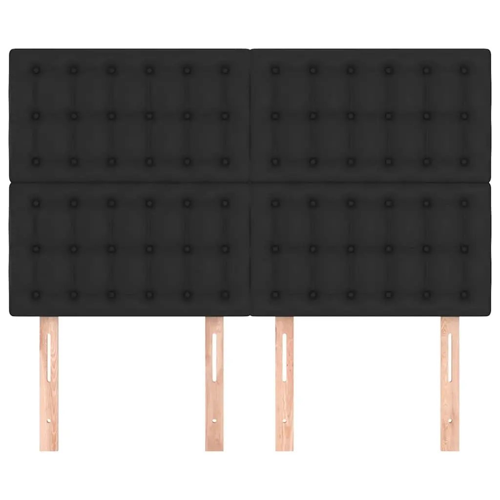 Faux Leather Headboard Bedroom Back Support Adjustable Height Black