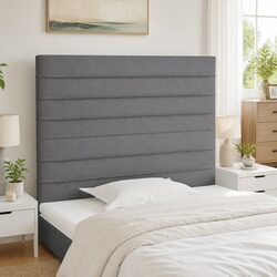 Headboard Specifications: Dark Grey 100x5x118/128 cm