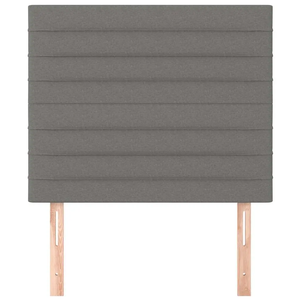 Headboard Dark Grey 100x5x118/128 cm Fabric Bedroom Furniture with Wooden Legs