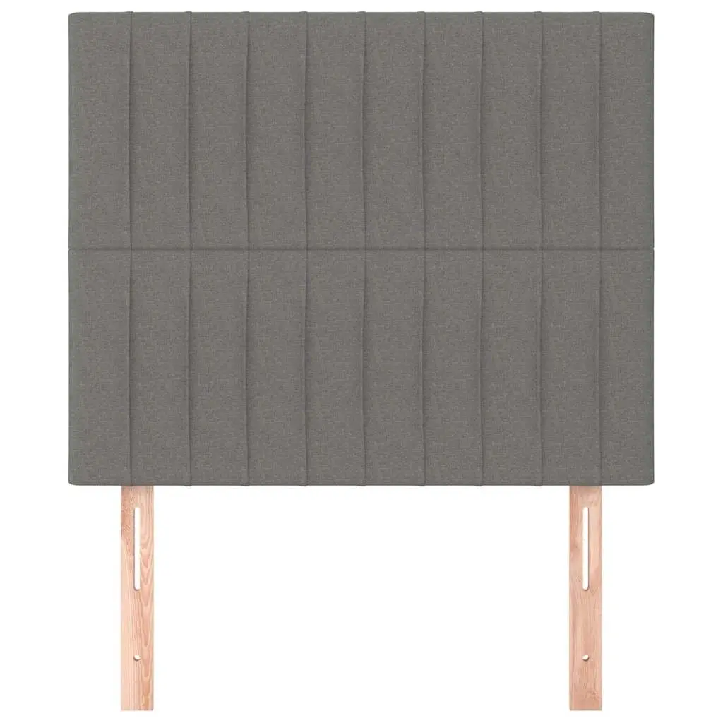 Dark Grey Fabric Headboard Adjustable Height Bedroom Bed Back Support Wooden