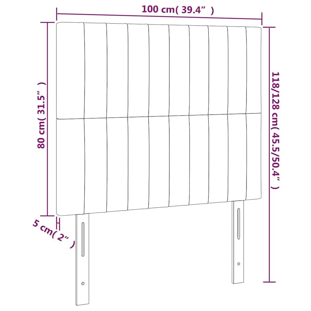 Dark Grey Fabric Headboard Adjustable Height Bedroom Bed Back Support Wooden