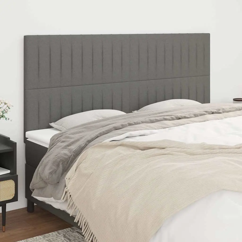 Headboard Dark Grey Bedroom Furniture 160x5x118128 cm Fabric Bed Back Support