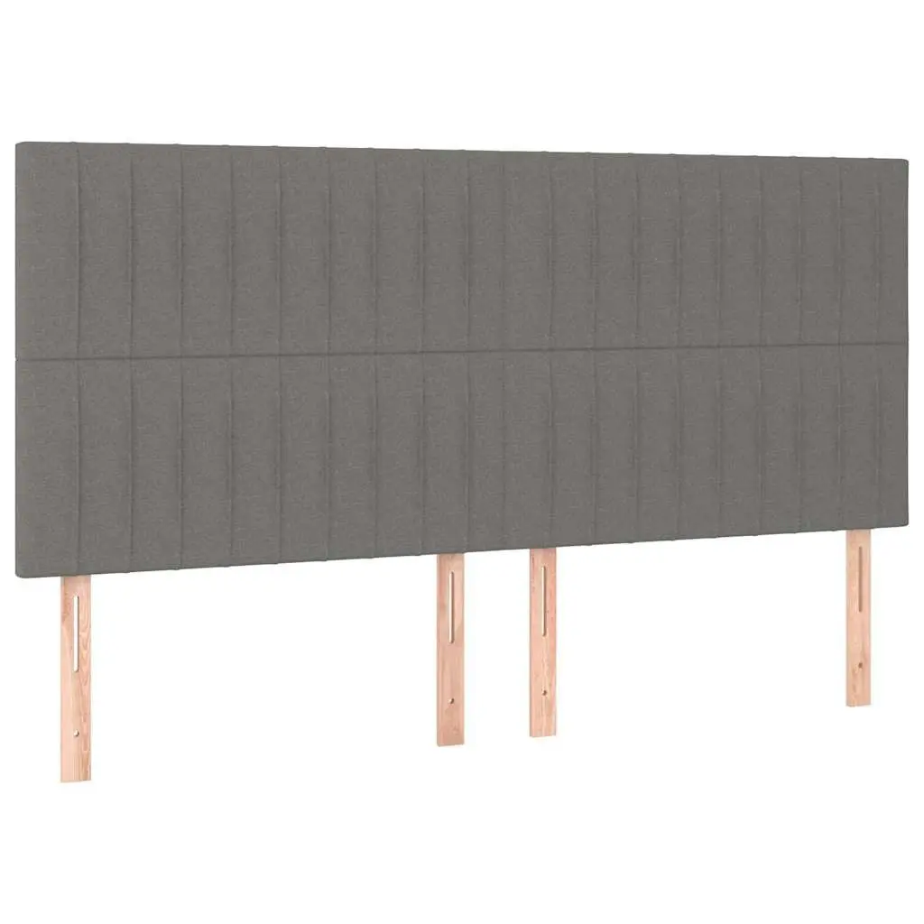 Headboard Dark Grey Bedroom Furniture 160x5x118128 cm Fabric Bed Back Support