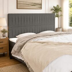 Headboard Details: Dark Grey 200x5x118/128 cm Fabric