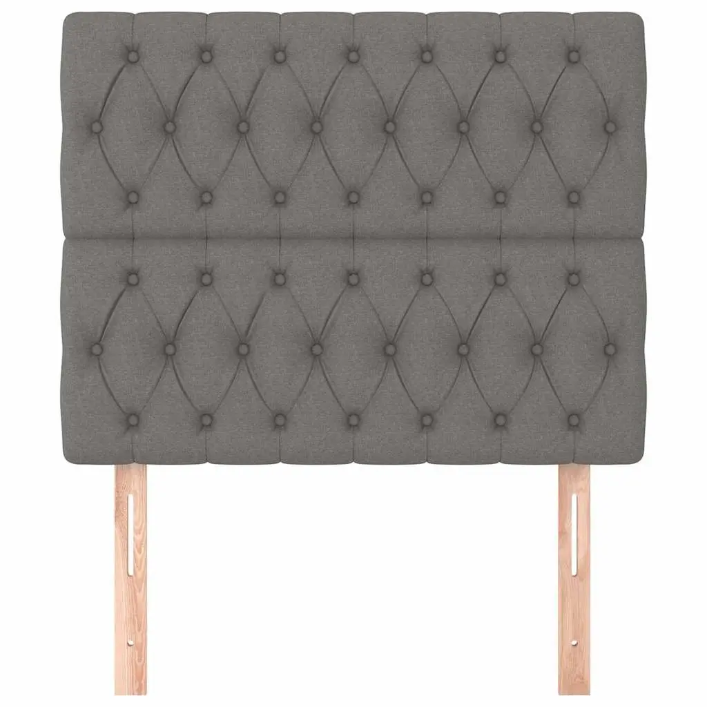 Fabric Headboard Grey Bedroom Adjustable Height Back Support 100 x 7 x 118/128 cm