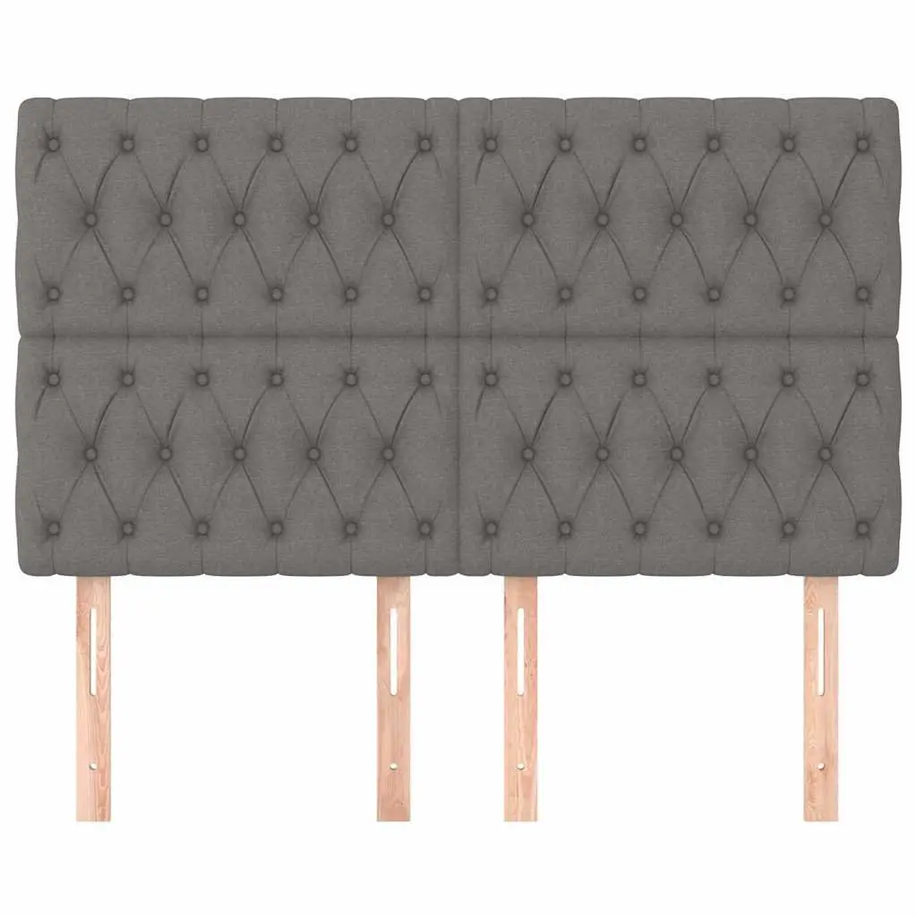 Headboard Grey Fabric Bedroom Furniture Adjustable Height Wooden Legs Support