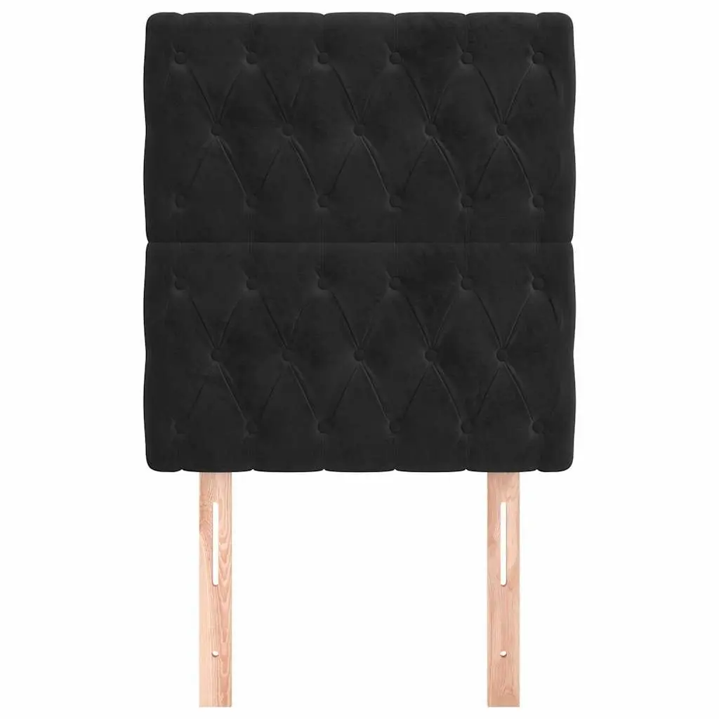 Headboard Black Velvet Soft Bedroom 80x7x118128 cm Upholstered Back Support