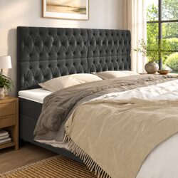 Specifications for Dark Grey Velvet Headboard 200cm