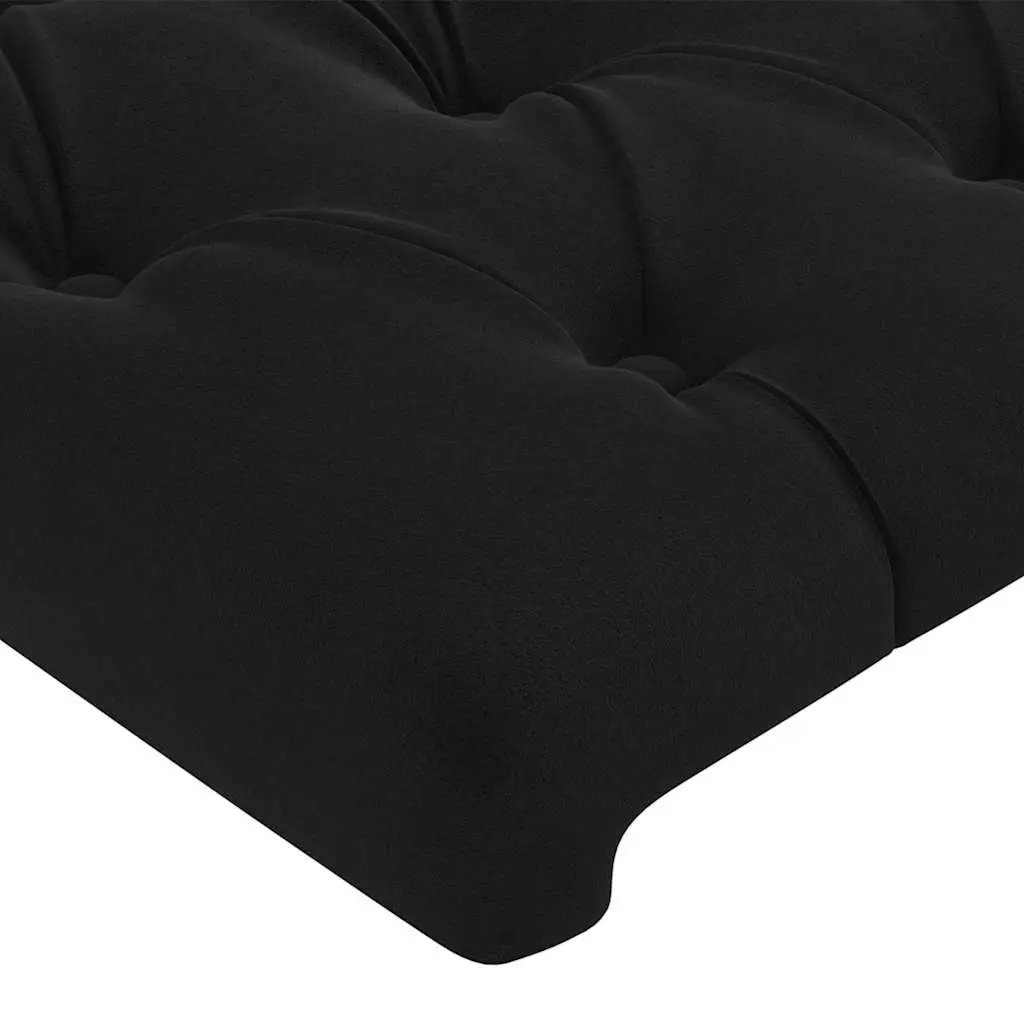 Velvet Headboard Black Bedroom 200cm Adjustable Height