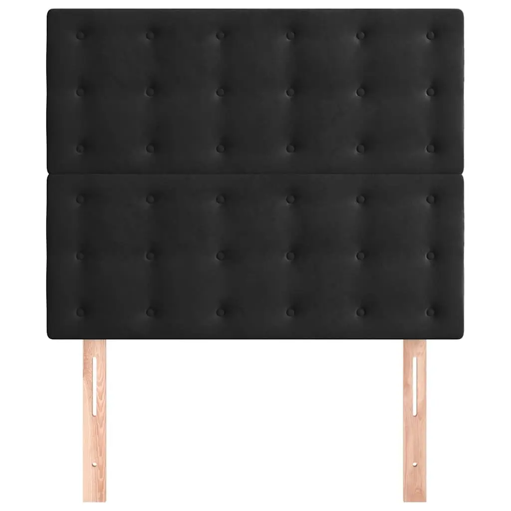 Black Velvet Headboard Bedroom Adjustable Height 80x5x118128 cm