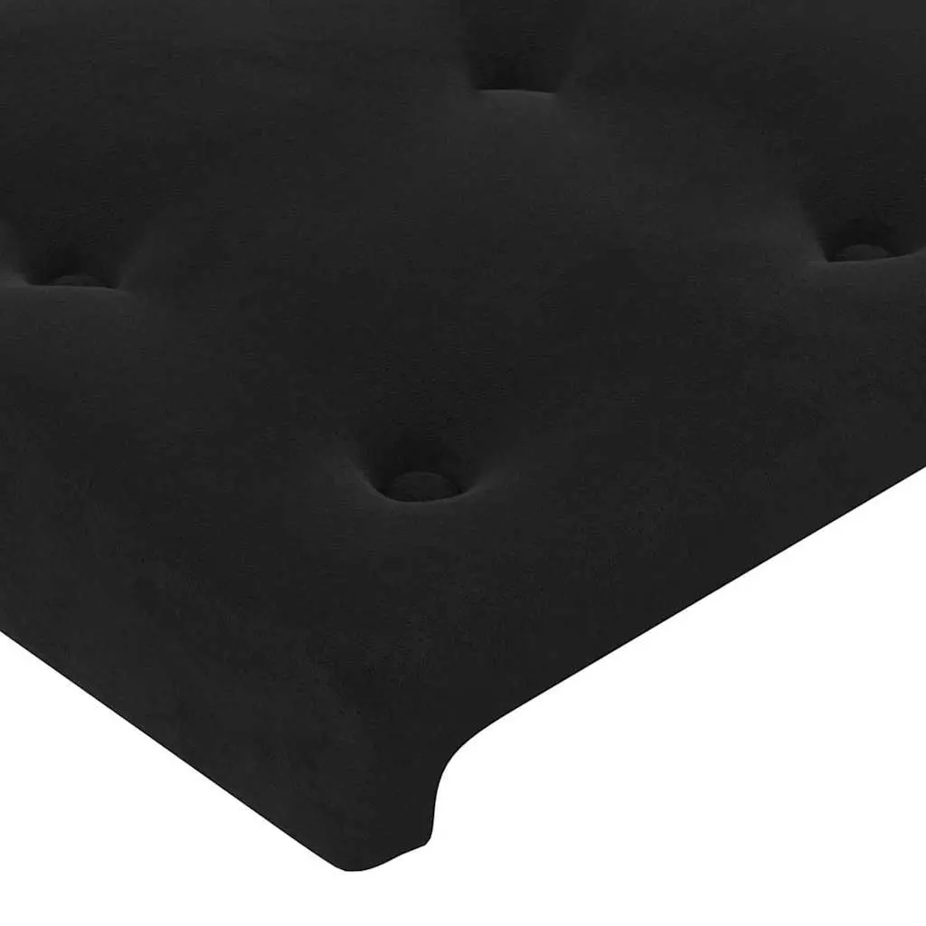Black Velvet Headboard 100cm Width Adjustable Height Bedroom Bed Upholstered