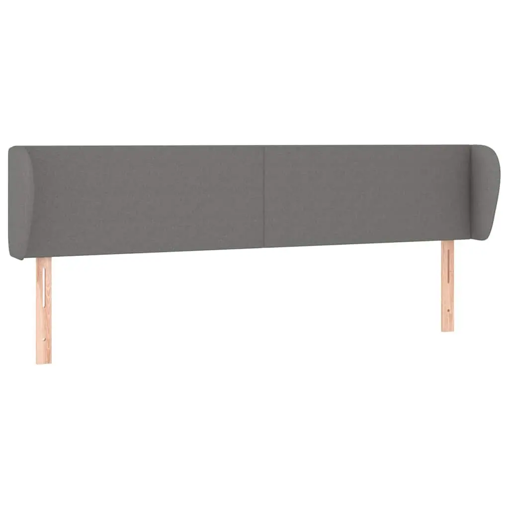Headboard with Ears 163cm Grey Fabric Bedroom Bed Head Rest Support Adjustable