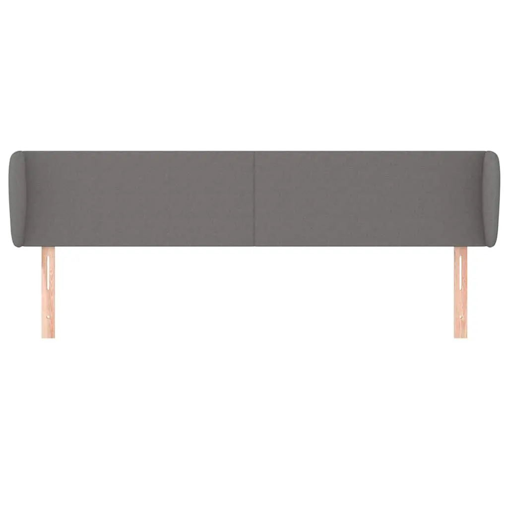 Headboard with Ears 163cm Grey Fabric Bedroom Bed Head Rest Support Adjustable