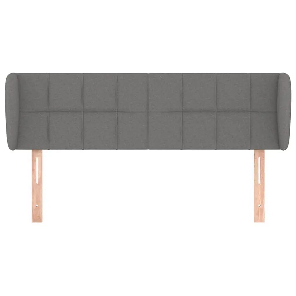 Headboard with Ears Bedroom 147 cm Grey Fabric Adjustable
