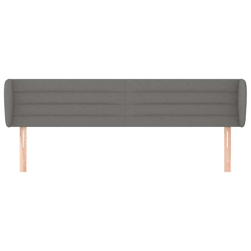 203cm Grey Fabric Headboard with Adjustable Ears