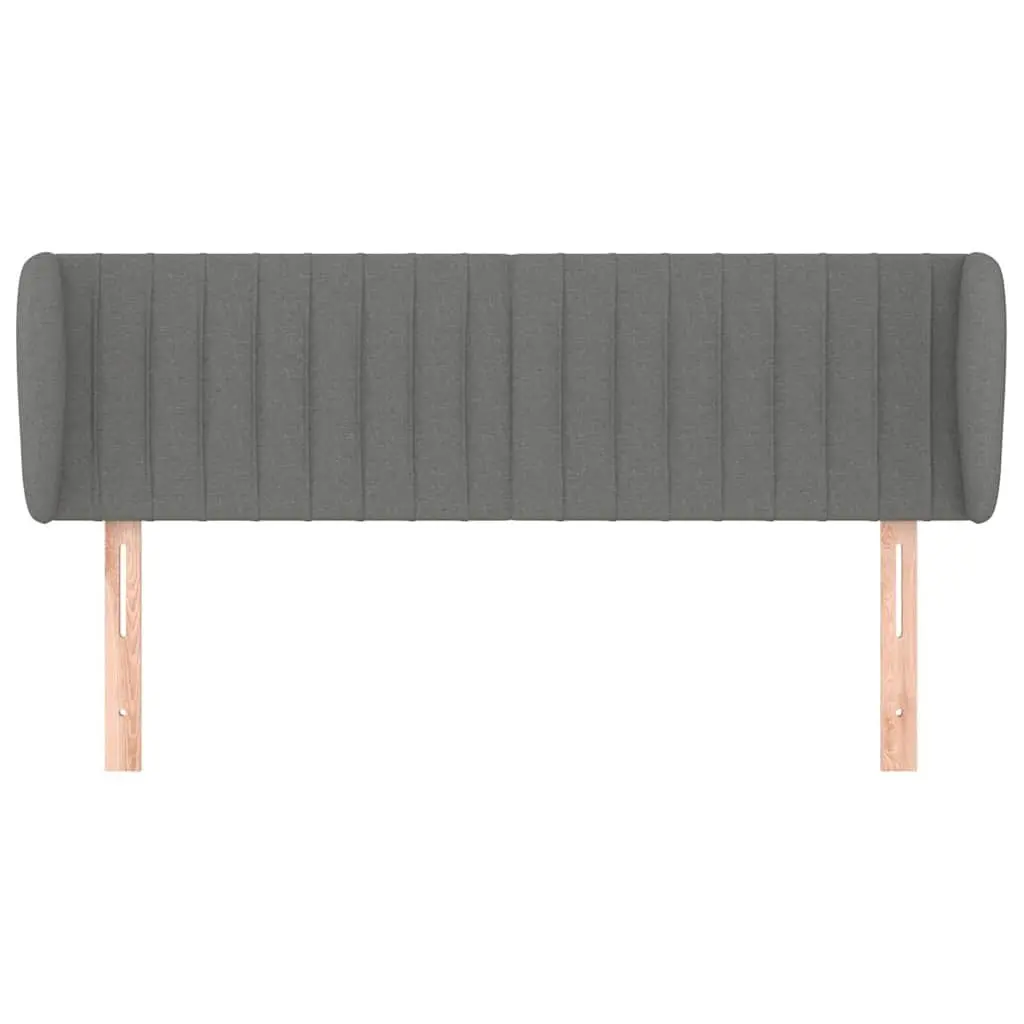147cm Grey Fabric Headboard with Wooden Legs