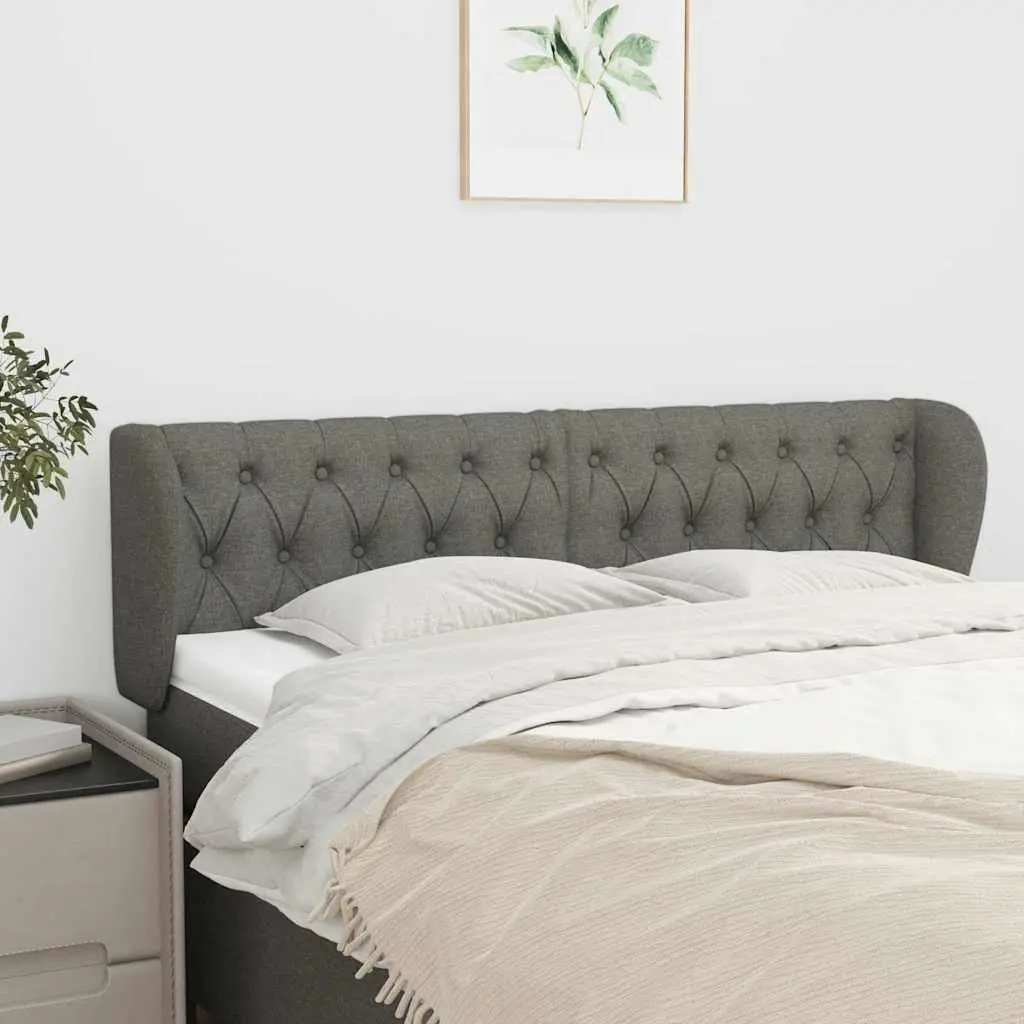 Grey Fabric Headboard 147cm with Ears