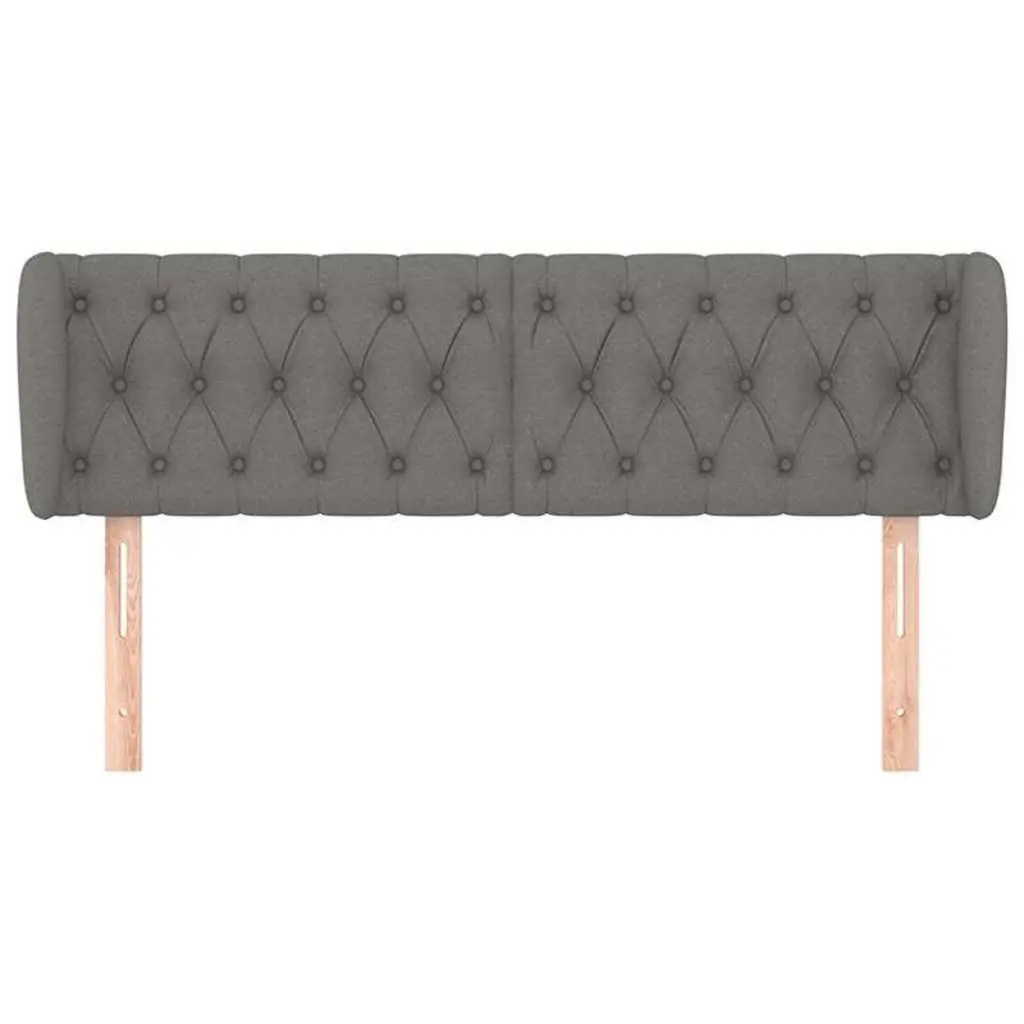Grey Fabric Headboard 147cm with Ears