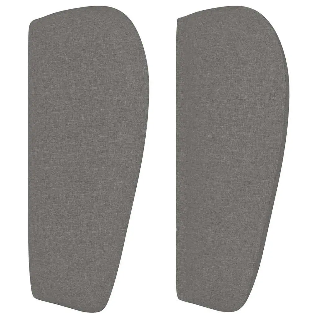 Grey Fabric Headboard 203cm with Wooden Legs