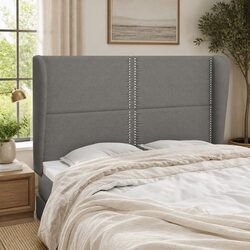 Grey Fabric Headboard 147cm: Dimensions & Features